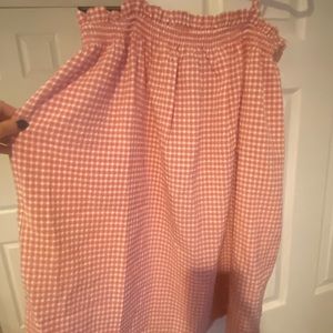 BRAND NEW RED / WHITE checkered spaghetti strap dress